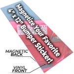 Fun Make-Your-Own 4x12in Magnetic Sheets 1pk. Blank White Magnet Strips for Strong Flexible Bumper Sticker Decals, Holiday Photos or Art. Decorate Personalized DIY Projects for Fridge, Car or Office