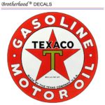 Texaco Gasoline Motor Oil Gas Signs Car Company Pack of Two Vinyl Decals for Laptop Water Bottle Bike Car Truck Sticker (Pack of Two 6″ Decals)