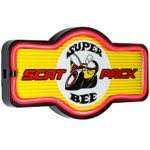 American Art Decor Officially Licensed Vintage Dodge Super Bee Scat Pack LED Neon Sign Wall Decor for Man Cave, Bar, Garage, Game Room – USB Powered (9.5″ x 17.25″)