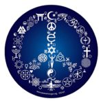 Coexist Peace Symbol Goddess Yin Yang Interfaith Mosaic UV Protected High Gloss Magnet