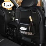 Favoto Car Seat Organizer PU Leather Multi-Functional Car Storage Organizer Travel Storage Bag 8 Pockets Waterproof Anti-Scratch for Umbrella Cell Phone Tissue 1 Pack