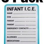 Infant I.C.E. (in Case of Emergency) Car Seat Sticker Safety Information (3 Pack)