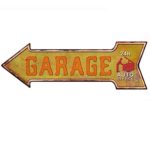 Ochoice Garage Signs with Auto Service Retro Metal Signs for Wall Decoration