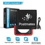 Postmates LED Sign | Bright LED Lights | Wireless | Removable | USB Rechargeable Lithium Ion Battery | Rideshare Drivers | Ride Share Accessories | Make Your Car Visible