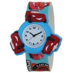 Cars Kid’s 3D Cartoon Analog Watch Spinner Rotating Case Waterproof Silicone Slap On Band Arabic Numerial Dial Children Toddler Wristwatches Time-Teacher Safe Boys Girls Little Child Brand Watches