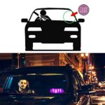 Ride Share LED Sign Decor with Suction Cups Glowing Decor Accessories Flashing Hook on Car Window with DC12V Car Charger Inverter (Pink)