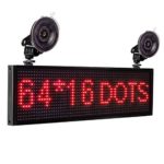 Leadleds P5 RGB Full Color LED Sign Message Board WiFi Connected Smartphone Programmable, 12V Car Cigarette Lighter 2pcs Suction Cups Car Window Storefront
