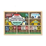 Melissa & Doug Wooden Vehicles & Traffic Signs