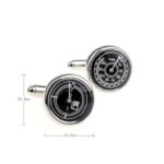 MRCUFF Speedometer & Fuel Guage MPH Race Car Auto Racing Pair Cufflinks in a Presentation Gift Box & Polishing Cloth