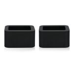 Morlike Silicone Belt Buckle Holder (Black, 2 Pack)