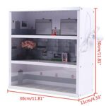 Display Case for Model Cars,Garage Display Case Collectible Display Show Case with LED Lights,Model Car Display Case for 1:64 Scale Car Parking Space Scene Decoration 3 Layer Car Parking Lot Garage