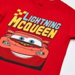 Disney boys Cars Lightning Mcqueen Tee fashion t shirts, Red, 3T US