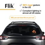 FLIK Original Middle Finger Light – Give The Bird & Wave to Drivers – Hottest Gifted Car Accessories, Truck Accessories, Car Gadgets & Road Rage Signs for Men, Women, & Teens – Funny Back Window Sign