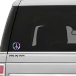 Vinyl Junkie Graphics Peace Sign Custom Graphic Decal Window Laptop Car Truck Window Sticker (Rainbow Tie Dye)