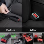 Seat Belt Buckle Holder Seat Belt Buckle Booster Seat Belt Buckle Fixer Keep the Seat Belt Buckle Upright and Stable Luminous Positioning Ring Easy Positioning Insert Seat Belt Buckle 2 pcs