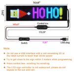 Timelux LED Matrix panel Bluetooth APP Control USB 5V Flexible LED Screen Scrolling Text Pattern Animation LED sign display for Car Windows, Shop, Bar and Entrance Sign.