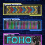 Upgraded Flexible LED Car Sign, Big Size 18.5″ x 4.7″ Matrix Panel, Bluetooth Smart App Control, Running Text, Sign for Car, Shop, Bar, Shop, RGB Panel, Pixel Pattern, Graffiti Text Animation Display (18.5″×4.7″)