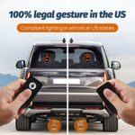 XENPLUS Car Finger Light -Give The Bird & Wave to Drivers – Hottest Gifted Car Accessories, Truck Accessories,Car Gadgets & Road Rage Signs,Funny Back Window Sign