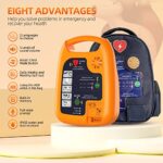 Aed Defibrillator Portable Machine Kit Easy Operation Automated External Biphasic Defibrillator for Home,Office,School,Shopping Mall,Gym