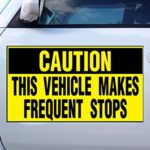 Fastasticdeals Vehicles Makes Frequent Stops Caution Car Door Magnets Magnetic Signs-Qty 2/9 x 12 Inches