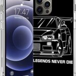 Compatible with iPhone 11 Case Skyline Japan GTR Lover R34 Legends Cool Never Classic Die Car Soft TPU Anti-Scratch Shockproof Protective Phone Case Cover
