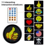 Gelrova Funny Car Accessories – LED Car Safety Sign Generation 2, Custom Text Pattern Animation Scrolling Programmable LED Sign, Great Way to Communicate with Other Drivers