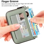 FurArt Credit Card Wallet, Zipper Card Cases Holder for Men Women, RFID Blocking, KeyChain Wallet, Compact Size