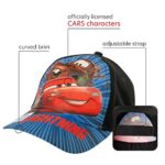 Disney Boys Cars Lightning McQueen Cotton Baseball Cap 2 Pack (Ages 2-7), Size 4-7 Years, Cars Red and Black