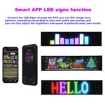 Led Signs, Bluetooth App Programmable Led Car Sign Board, USB 5V Scrolling Message Led Matrix Panel, Custom Digital Display for Shop Advertising