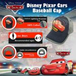 Disney Pixar Lightning McQueen Cars Grey Boys Baseball Cap Age 4-7