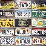 50 US States License Plate Set, Retro Vintage Car Tag Replica, Embossed Vanity Prop Tin Sign for Man Cave Garage DIY, 6X12 inch (50pcs – All 50 States)