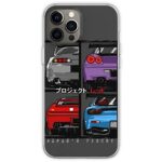 Sliq Phone Case Compatible with iPhone 13 Pro Max Japans Finest R34 NSX FD3S RX7 Classic Sports Cars Soft TPU Pure Clear Silicone Protective Case