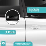Dash Camera Recording in Car Sticker | Dash Cam Vinyl Sticker Sign | in Car Camera Recording | 2 Pack Car Window Small Sticker | Black Glossy 5×1 Inches Waterproof Sticker | Laminated Outdoor Vinyl