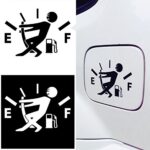 YOUNGFLY Car Fuel Tank Cap Stickers Decal Vinyl Stickers Funny Signs Decal White Reflective