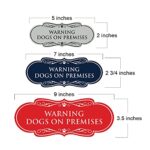 Designer Paws, Warning Dogs on Premises Sign (Black) – Large