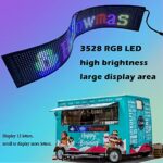 Wishiot LED Car Sign LED Message Board APP Control Flexible Super Bright LED Scrolling Programmable Sign 26.8X4.7 for Advertising Home Shop Car