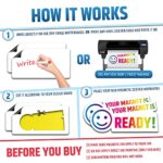 Large Blank Magnetic Car Signs (2 Pack) – Will Not Fly Off Your Vehicle/Truck Door (Upgraded Magnets) – Customize The Magnetic Sheets to Advertise Your Business | Flexible & Lays Flat | 24” X 12”