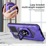 Ailiber Case for Nokia G100, Nokia G100 Phone Case with Screen Protector, Ring Kickstand for Magnetic Car Mount, Military Grade, Heavy Duty Shockproof Protective Hard Cover for Nokia G100 6.52″-Purple
