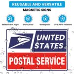 (3 Pack) Professional (Original) U.S. Mail Delivery Driver Magnetic Signs U.S. Rural Delivery Carrier Magnets 2 (12″×8″) 1 (11″×3″) For Cars, SUV, Trucks, Reflective