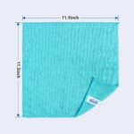 HOMEXCEL Microfiber Cleaning Cloth,12 Pack Cleaning Rag,Cleaning Towels with 4 Color Assorted,11.5″X11.5″(Green/Blue/Yellow/Pink)