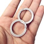 Titanium Quick Release Keyrings 2-pack Side-pushing Labor-saving Gear System (K28) by BANG TI