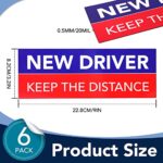 DIYMAG 6Pcs New Driver Magnet for Car, Please Be Patient New Student Driver Signs Magnetic Novice Driver Stickers Magnetic New Driver Vehicle Safety Signs Reusable Movable