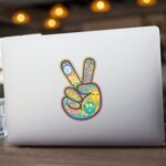 Peace Sign Stickers for CAR Bumper, Notebook, Laptop | Decal | 5 INCHES | (Peace Victory)