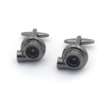 3D Gun Black Mini Turbo Cufflinks