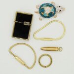 PPFISH Durable Brass Screw Lock Clip Key Chain Ring, Simple Style Car keychain for Men Women (2PCS)