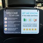 NIVRANA Rideshare Car Sign 2-Pack — Better Customer Relations, Higher Ratings and More Tips with Universal Sign, Accessory for Uber Drivers, Rideshare Drivers – 9” x 6”