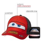 Disney Boys Cars Lightning McQueen Cotton Baseball Cap 2 Pack (Ages 2-7), Size Age 2-4, Cars Black and Grey