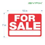 iSYFIX For Sale Signs Stickers – 2 Pack 10×7 Inch – Premium Self-Adhesive Vinyl, Decal, Indoor & Outdoor