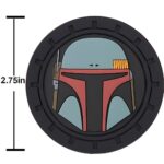 Auto Car Truck SUV Cup Holder Insert Coaster Car Interior Accessories for Star Wars Boba Fett -2.75 inch Silicone Anti Slip Car Coaster- (Pack of 2) (for Bo-baFett)