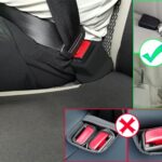ZUWIT Seat Belt Buckle Holder – Easy Access to The Buckles of Rear Seats – Plug The Seat Belt in with Only One Hand – Friendly to Kids, and Passengers with Special Needs (Black x2)